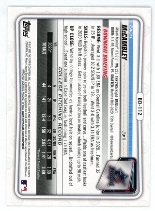 Zach McCambley 2020 Topps 1st Bowman #BD-112