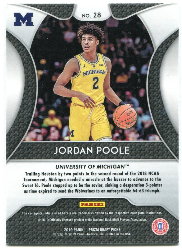 Jordan Poole Panini Prizm Draft Picks 2019 Rookie