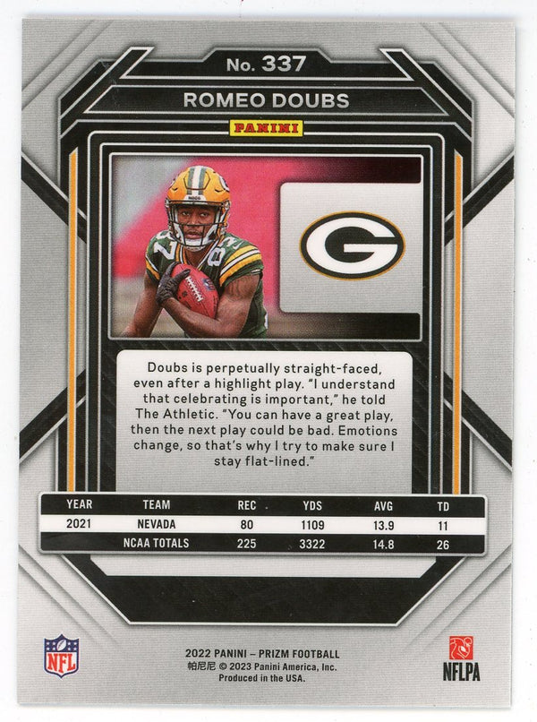 Romeo Doubs 2022 Panini Prizm Rookie Card #337