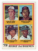 '78 Rookie 2nd Basemen 1978 Topps #704 Card