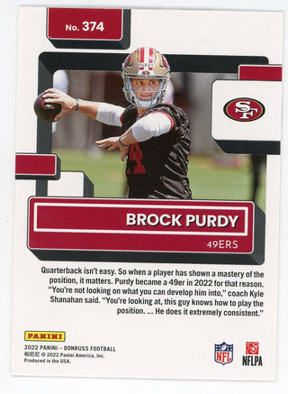 Brock Purdy 2022 Panini Donruss Rated Rookie #374