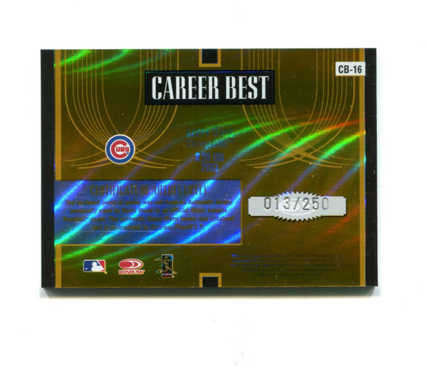 Kerry Wood 2005 Donruss Career Best #CB-16 013/250 Card