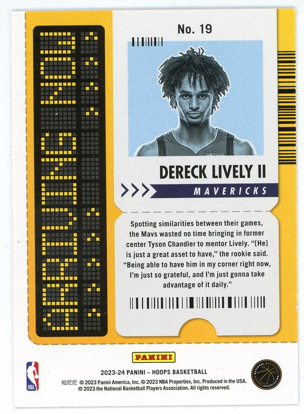 Dereck Lively II 2023-24 Panini Hoops Arriving Now Gold Foil #19