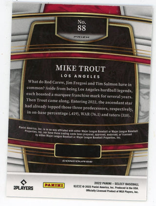 Mike Trout 2022 Panini Select #88