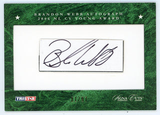 Brandon Webb Autographed 2008 Tristar Signa Cuts