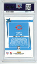 Justin Fields 2021 Donruss Optic Blue Scope #204 PSA 7