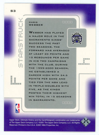 Chris Webber 2001 Upper Deck Starstruck #S3