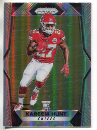 Kareem Hunt 2017 Panini Prizm Silver Rookie Card #253