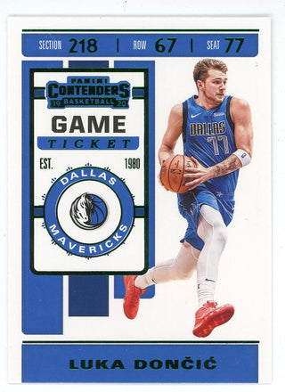 Luka Doncic 2019-20 Panini Contenders Season Ticket Green Card #73