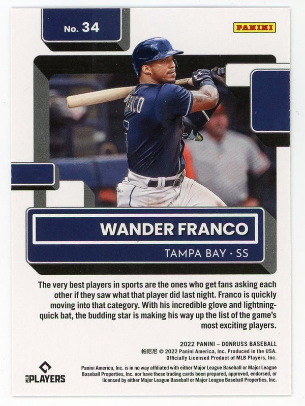 Wander Franco 2022 Panini Orange Donruss #34 Card