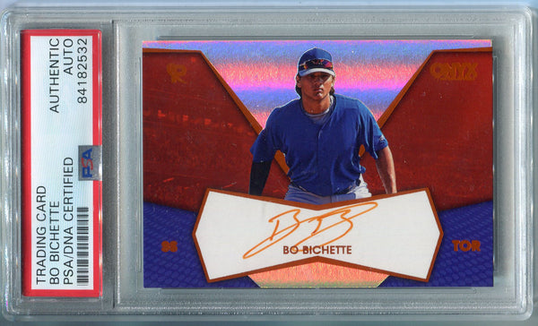 Bo Bichette 2017 Onyx Authenticated Autographed Orange Rookie Card (PSA)