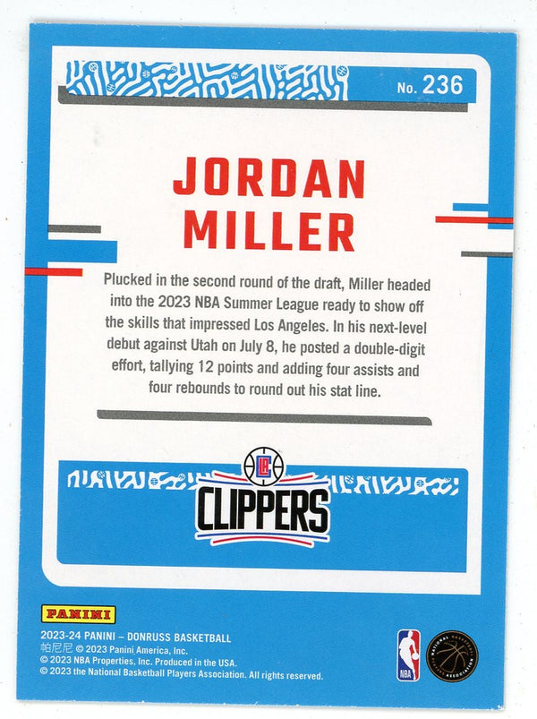 Jordan Miller 2023-24 Panini Donruss Rated Rookie #236