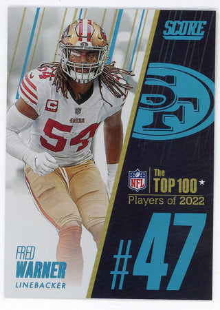 Fred Warner 2023 Panini Score Top 100 #47