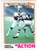 Lawrence Taylor 1982 Topps In Action Card #435