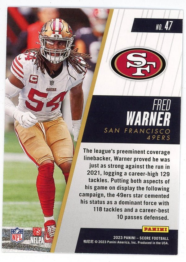 Fred Warner 2023 Panini Score Top 100 #47