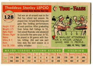 Ted Lepcio 1955 Topps #128 Card