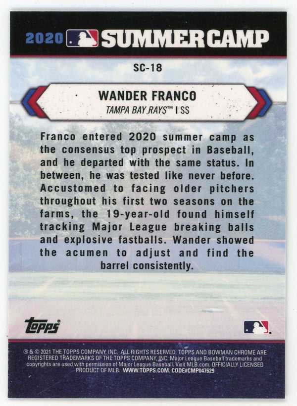 Wander Franco 2021 Topps Bowman Chrome Summer Camp #SC-18 Card