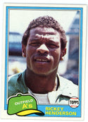 Rickey Henderson 1981 Topps Card #261