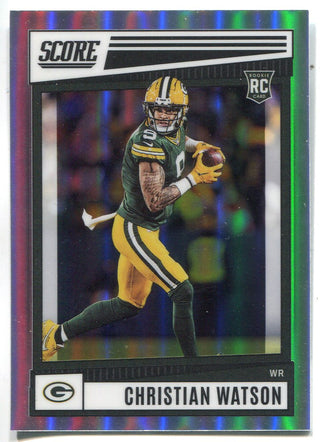 Christian Watson 2022 Panini Chronicles Score Silver Prizm Rookie Card #SP-367