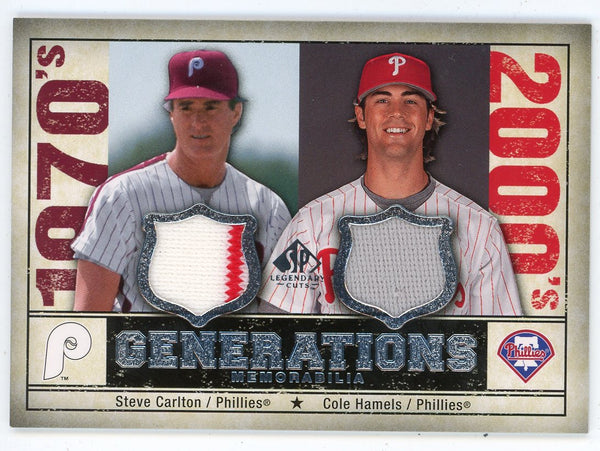 Steve Carlton/ Cole Hamels 2008 Upper Deck Generations Path Relic #GEN-SC