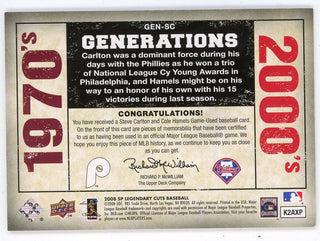 Steve Carlton/ Cole Hamels 2008 Upper Deck Generations Path Relic #GEN-SC