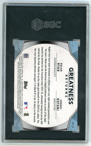 Nolan/Ohtani 2019 Topps Greatness Returns #GR-12 SGC 9.5