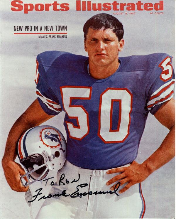 Frank Emanuel Autographed 8x10 Football Photo