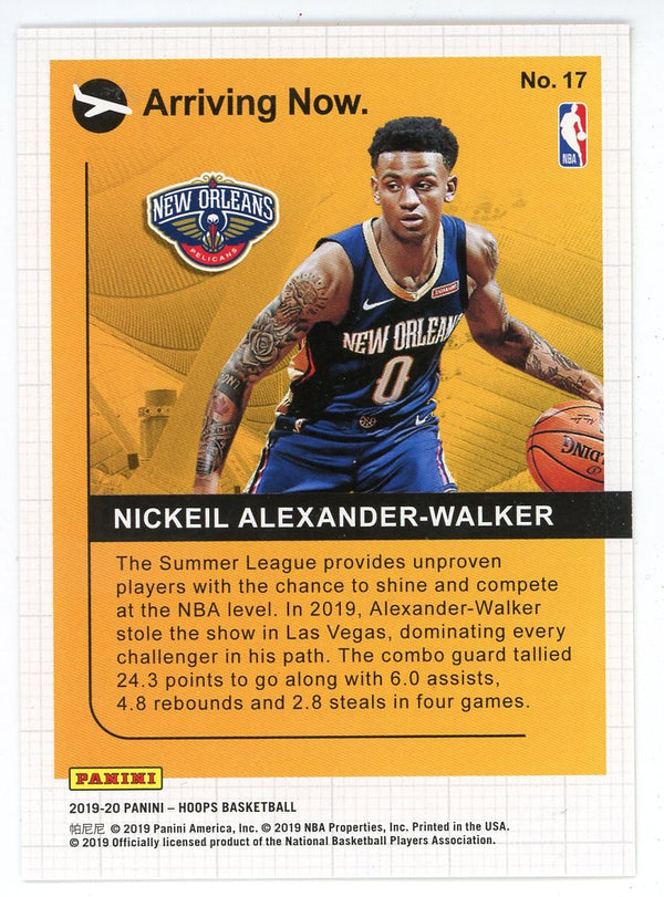 Nickeil Alexander-Walker 2019-20 Panini Hoops Arriving Now Card #17