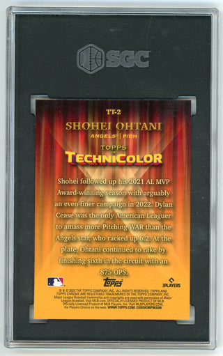 Shohei Ohtani 2023 Topps Chrome Technicolor #TT-2 SGC 10