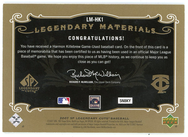 Harmon Killebrew 2007 Upper Deck SP Legendary Materials Jersey Card