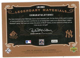 Don Mattingly 2007 Upper Deck Legendary Materials Cuts Patch Relic #LM-DM2