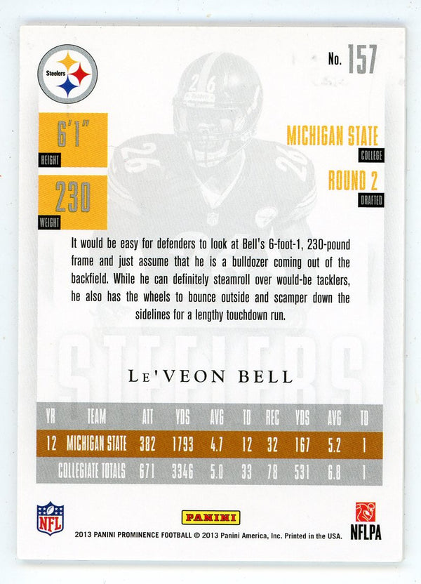 Le'veon Bell 2013 Panini Prominence Rookie Card #157