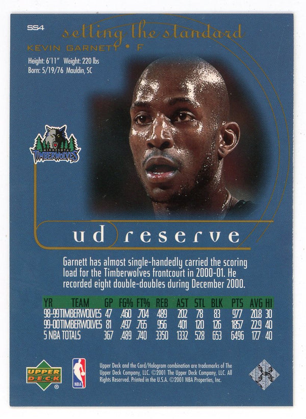 Kevin Garnett 2001 Upper Deck Reserve Setting the Standard #SS4