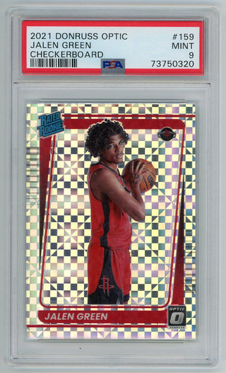 Jalen Green 2022 Donruss Optic Checkerboard PSA 9