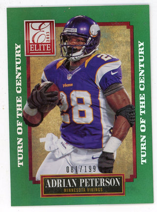 Adrian Peterson 2013 Panini Elite Turn of the Century Card