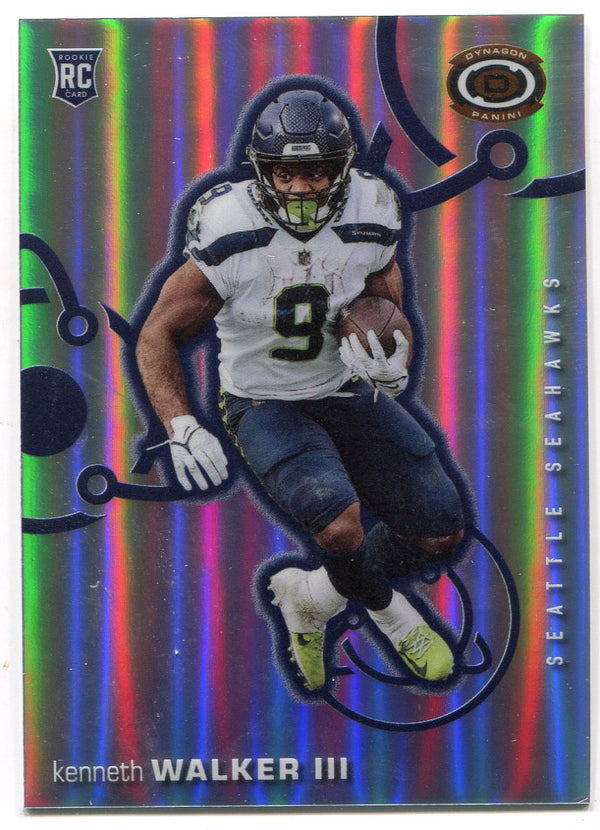 Kenneth Walker III 2022 Panini Chronicles Dynagon Silver Prizm Rookie Card