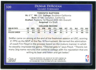 Demar DeRozan 2009 Topps #320 Card