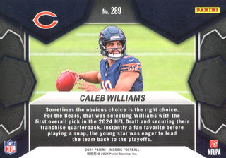 Caleb Williams 2024 Panini Mosaic Rookie Card #289