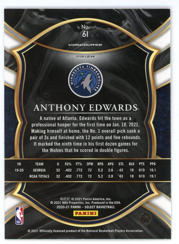 Anthony Edwards 2021 Panini Select RC #61