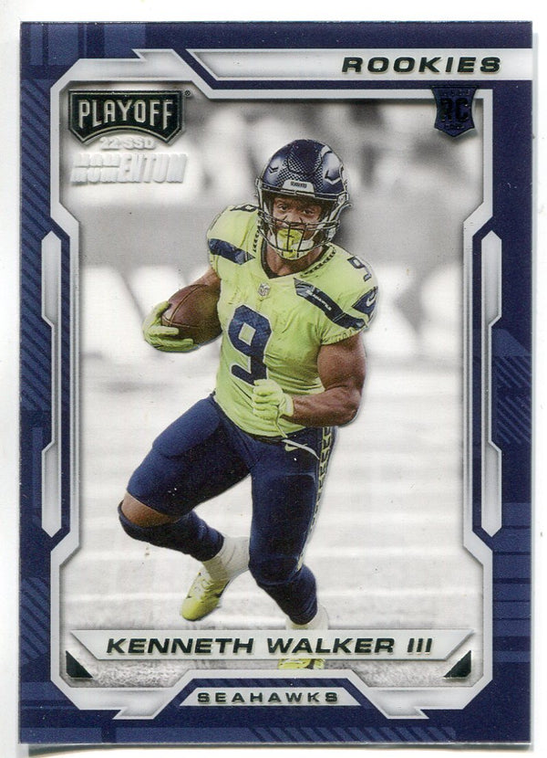 Kenneth Walker III 2022 Panini Chronicles Playoff SSD Momentum Rookie Card