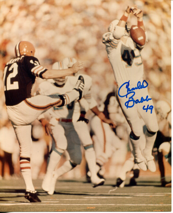 Charlie Babb Autographed 8x10 Football Photo