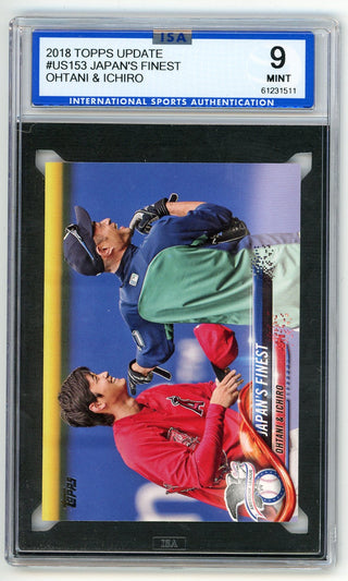 Ohtani & Ichiro 2018 Topps Update Japan's Finest #US153 ISA 9