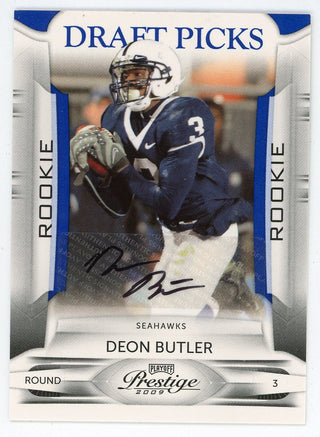 Deon Butler 2009 Autographed Panini Prestige Draft Picks Rookie #132