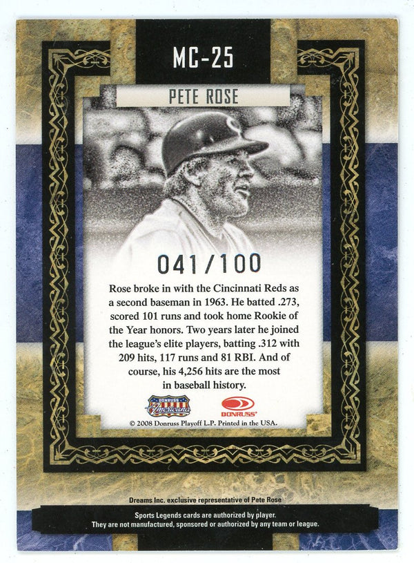 Pete Rose 2008 Donruss Museum Collection #MC-25