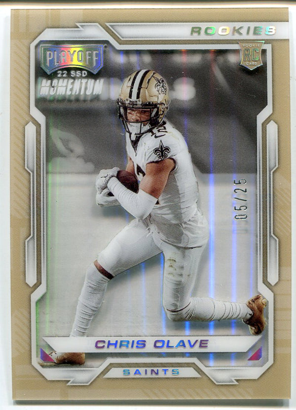 Chris Olave 2022 Panini Chronicles Playoff SSD Momentum Rookie Card /25