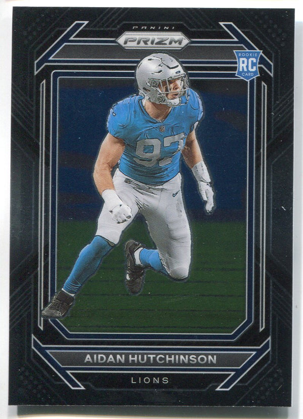 Aidan Hutchinson 2022 Panini Chronicles Prizm Black Rookie Card