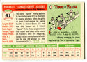 Spook Jacobs 1955 Topps #61 Card