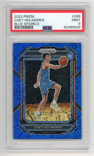 Chet Holmgren 2022 Prizm Blue Sparkle #266 PSA 9