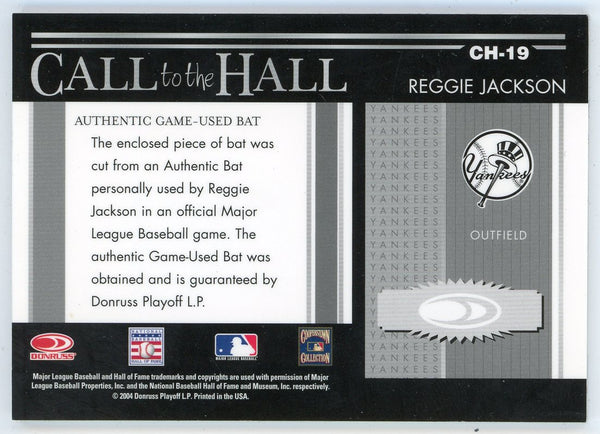 Reggie Jackson 2004 Donruss Timelines Call to the Hall Bat Relic #CH-19