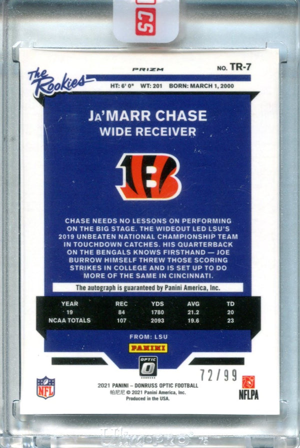 Ja'marr Chase 2011 Panini Prizm Donruss Optic The Rookies Autograph /99